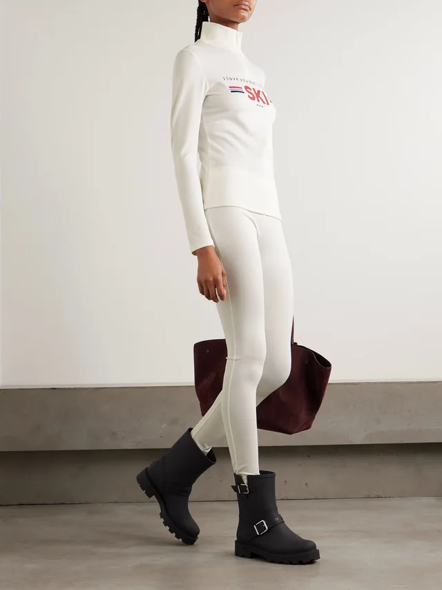 WE NORWEGIANS Bibi printed merino wool-blend piqué half-zip sweatshirt in White, photo 2 of 2 from NET-A-PORTER (Canada)
