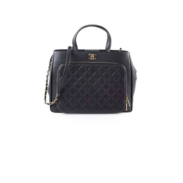 Chanel Business Affinity Tote Bag Black Caviar in Black Caviar leather from The Purse Affair