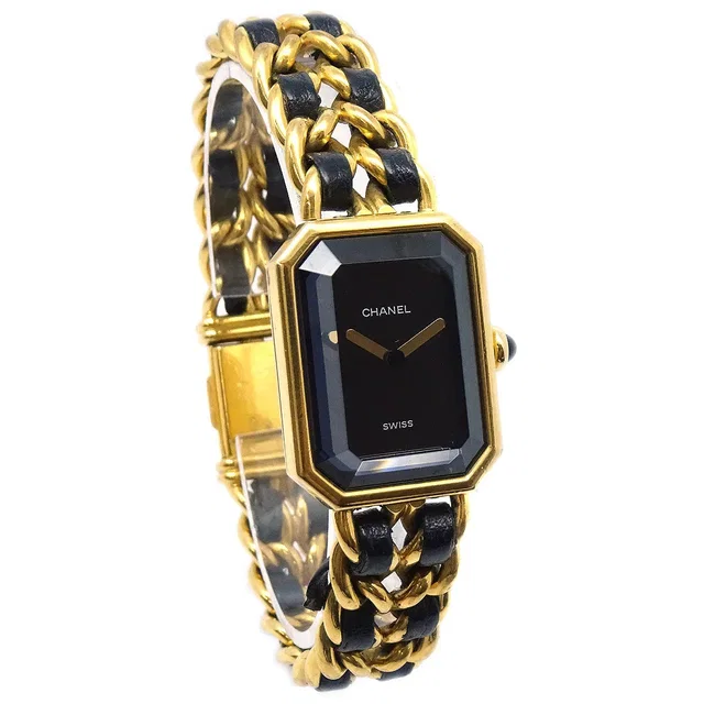 Chanel Premiere Watch Gold #L in Gold Leather from AMORE Vintage Tokyo