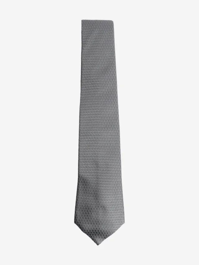 Louis Vuitton Grey silk tie in Grey Silk from Sign of the Times