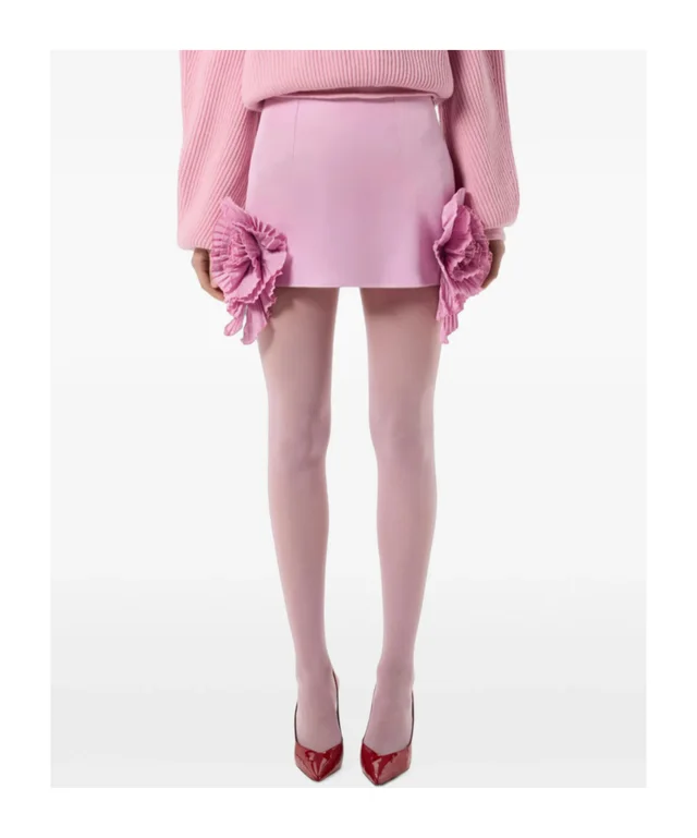 Blumarine Pleated Rosette Mini Skirt, photo 5 of 7 from SENSER