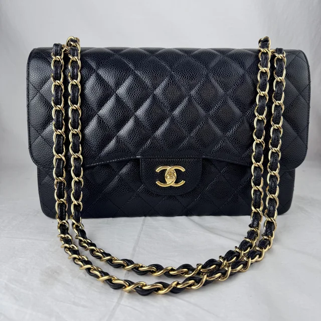 Chanel Jumbo Caviar Double Flap Bag from Reowned