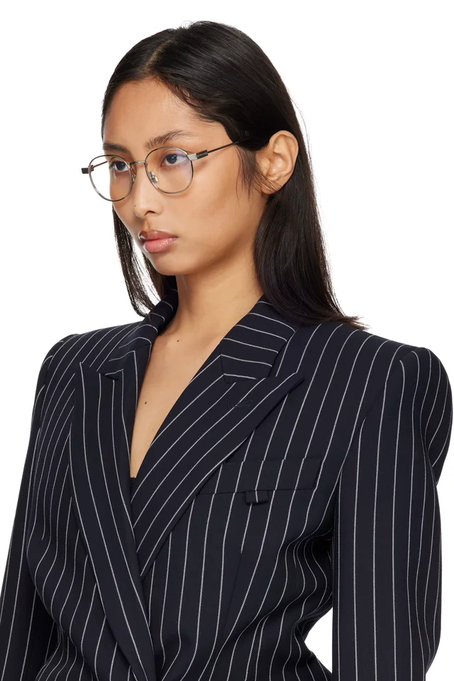 Saint Laurent Silver SL 785 Glasses, photo 4 of 4 from SSENSE