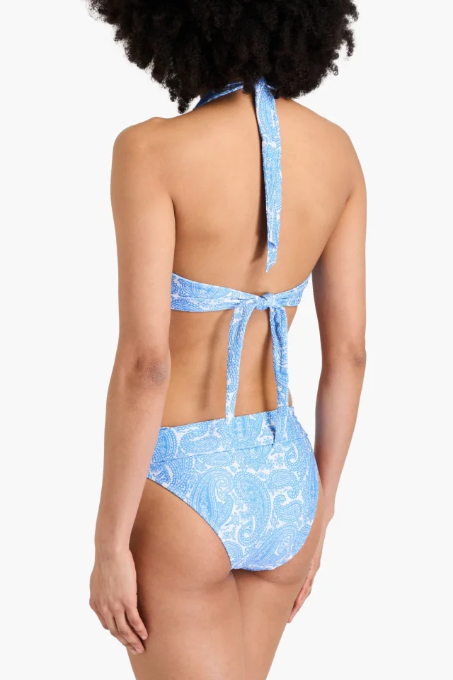 Heidi Klein Paisley-print stretch-piqué bikini briefs in Blue, photo 3 of 4 from THE OUTNET