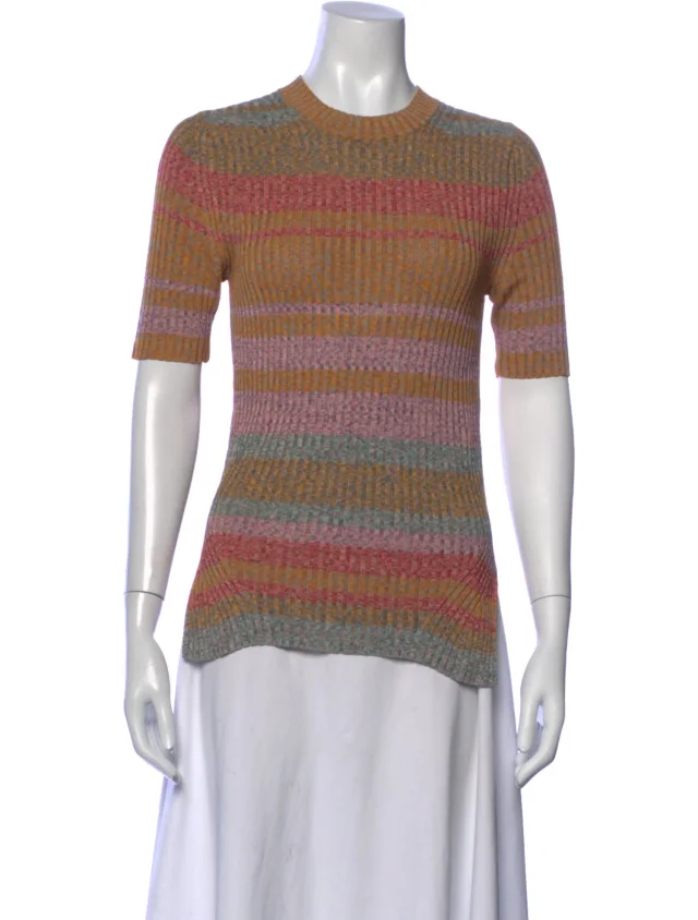 Zimmermann Striped Crew Neck Sweater in yellow from The RealReal