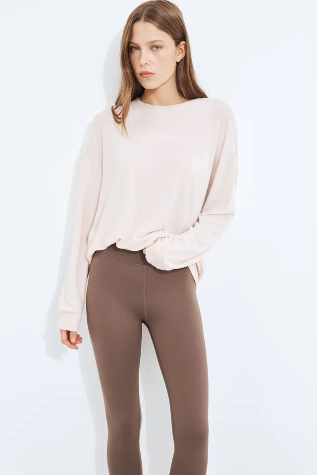 Athletica Textured Long Sleeve Tee in Pink from Aje, photo 1 of 1