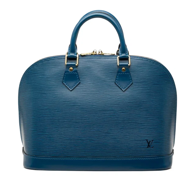 Blue Louis Vuitton Epi Alma PM Handbag in Blue Leather from Designer Revival