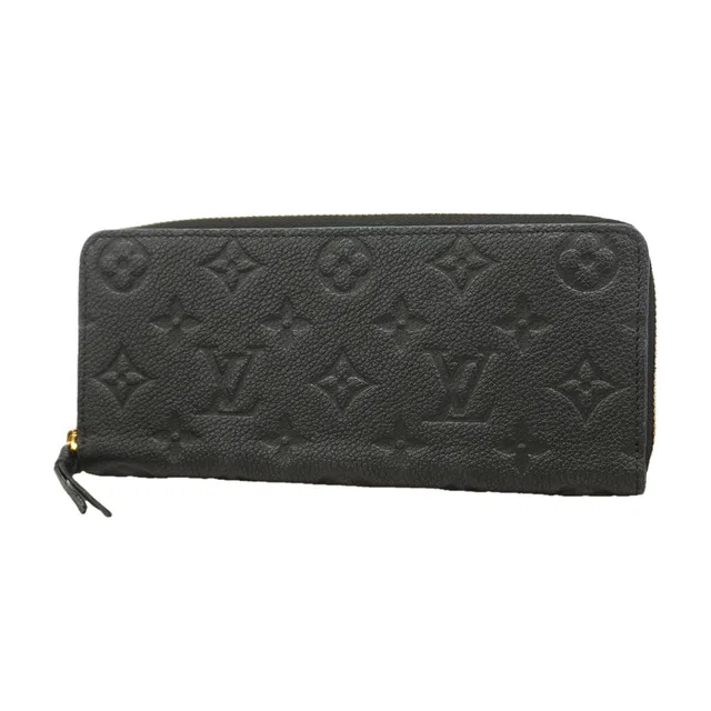 Louis Vuitton Wallet Monogram Empreinte Portefeuille Clemence Noir in Black Clemence leather from The Reluxe