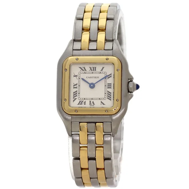Cartier Panthère SM 2 Row Watch SS Yellow Gold in Yellow from The Reluxe