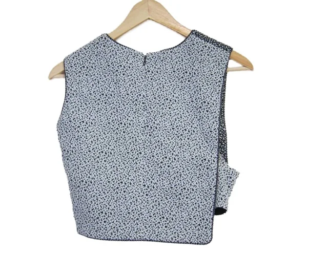 SIMKHAI Speckled Jacquard Cropped Top Multicoloured Size: 8 in Multi-coloured Cotton from Oxfam Online Shop, photo 2 of 2