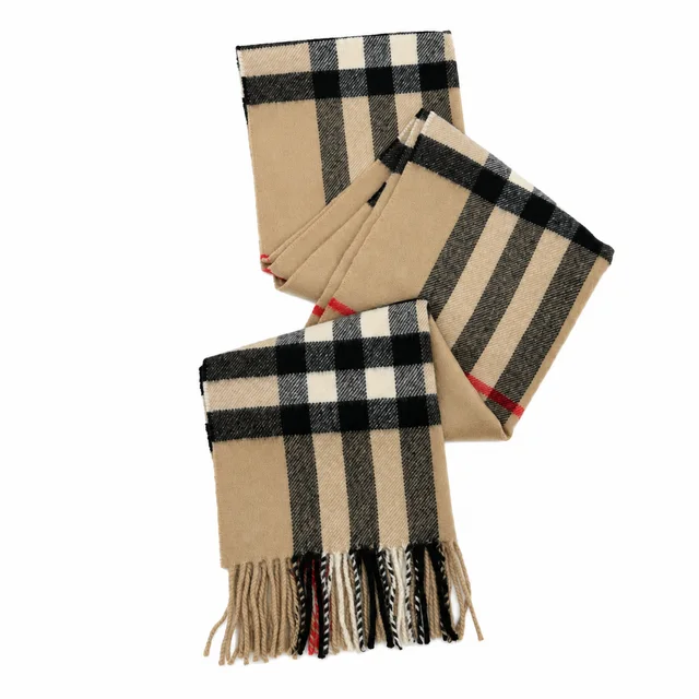 Burberry Giant Check Cashmere Scarf in Cashmere from Clotheshorse Anonymous