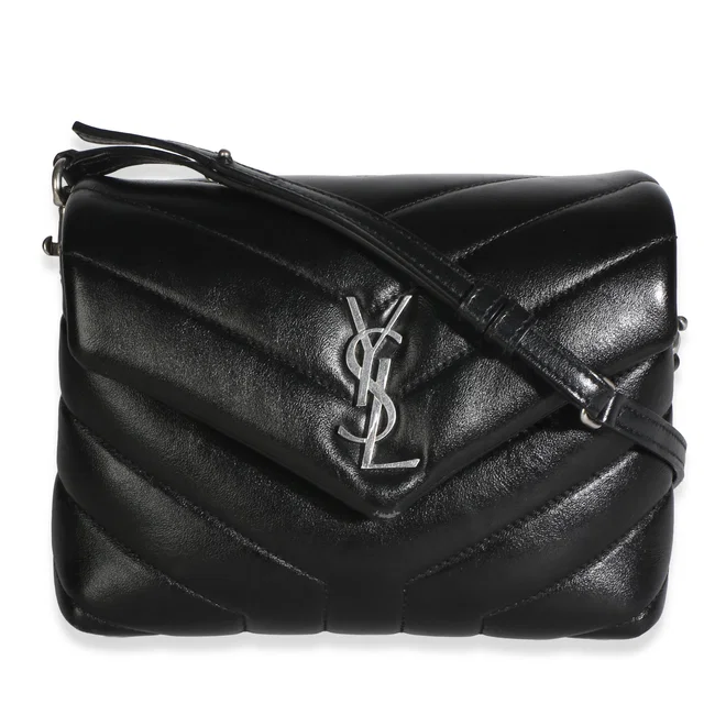 Saint Laurent Black Y Quilted Calfskin Monogram Toy Loulou Crossbody in Black Calfskin from myGemma