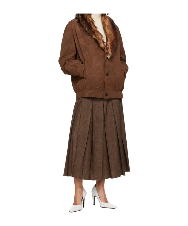 Mm6 Maison Margiela Faux-Fur Collar Sports Jacket, photo 5 of 7 from SENSER