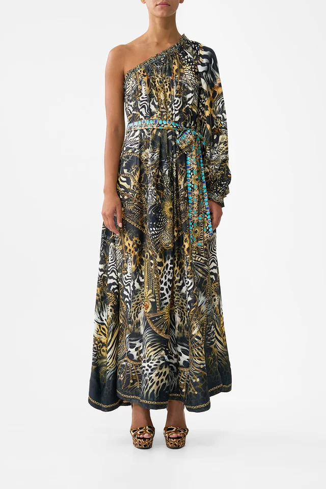 Camilla eBoutique ONE SHOULDER DRESS WITH BLOUSON SLEEVE FELINE FOLKLORE from CAMILLA, photo 1 of 1