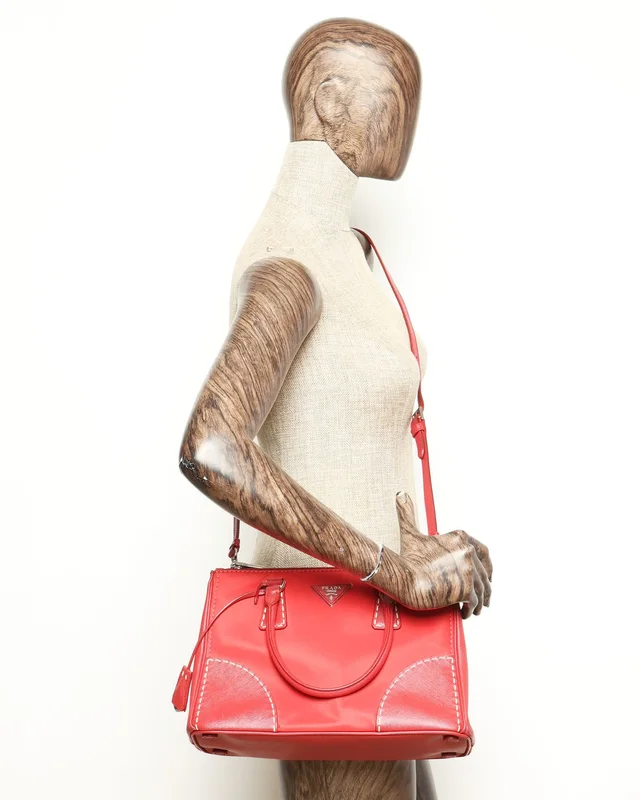 Prada Tessuto Saffiano Stitch Tote Bag in Saffiano leather from A Retro Tale, photo 9 of 9