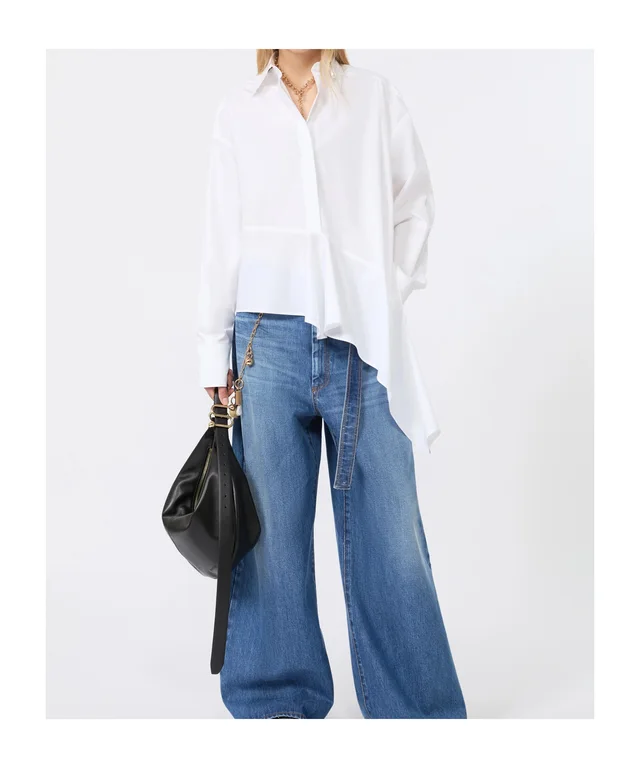 Sportmax Arcella asymmetric-hem shirt, photo 5 of 6 from SENSER