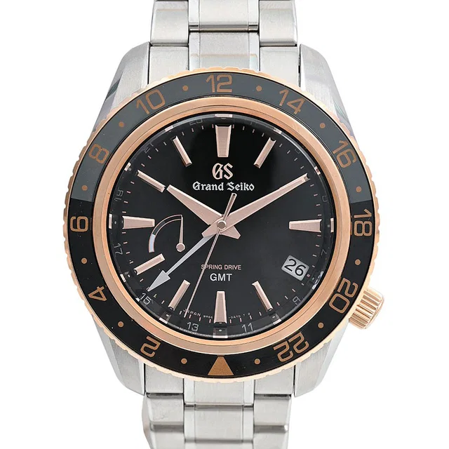 Seiko Sport Collection Spring Drive GMT SBGE251 Automatic Black in Black from VINTAGE QOO TOKYO
