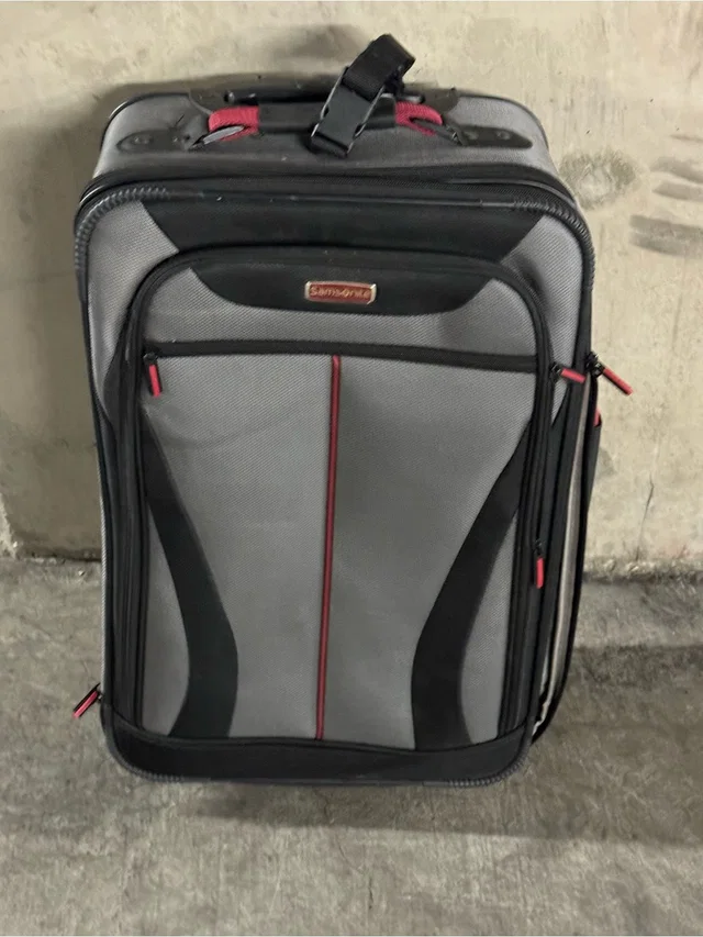 Samsonite Gray, Black And Red Travel Spinner Suitcase in black|gray from Poshmark