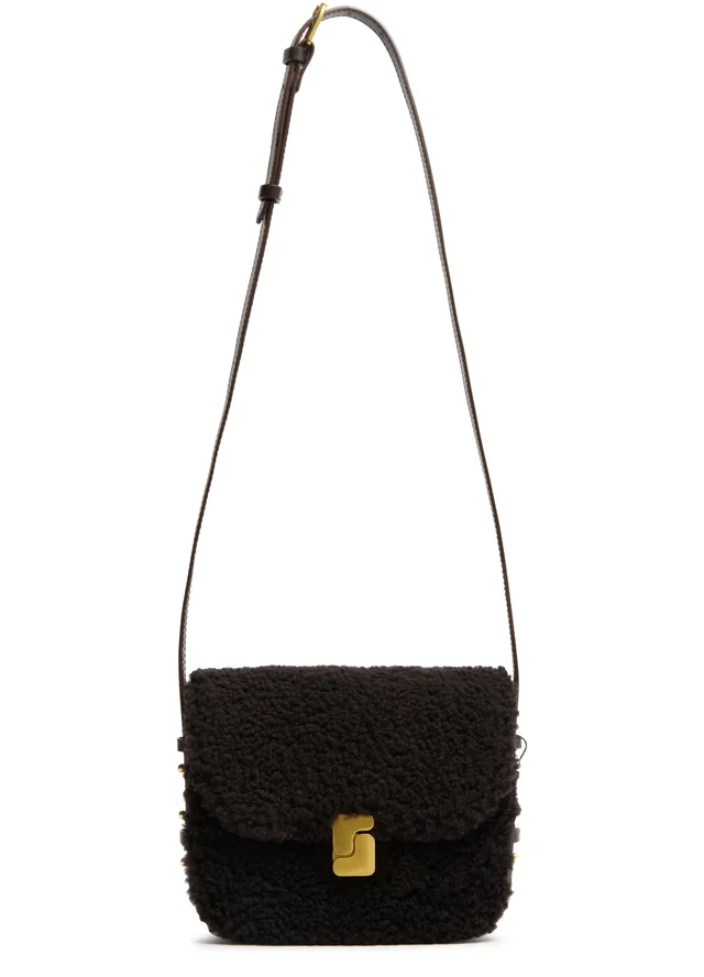 SOEUR Bellissima mini crossbody bag in Brown Main material: 100% lamb nappa, secondary material: 100% cowhide leather, lining: 100% cotton, photo 6 of 8 from 24S (US)