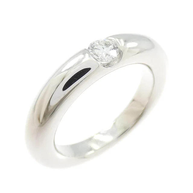 Cartier Ellipse Au750 White Gold Diamond Ring Size 17 in White from LuxUness