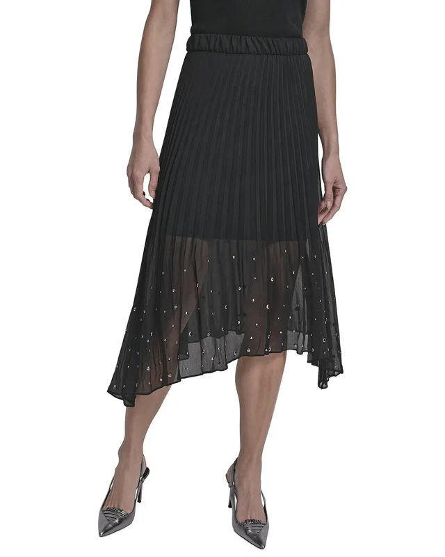 DKNY Chiffon Studded Midi Skirt, image 1 of 1 from Rue La La
