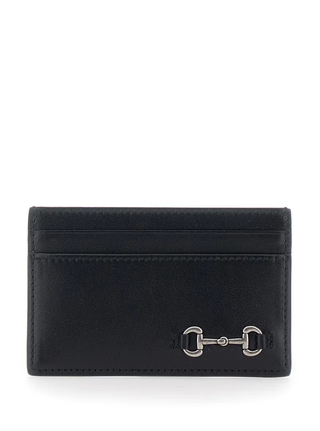 Gucci Horsebit Leather Card Case — Black Calf Cases in Black Leather from HEWI