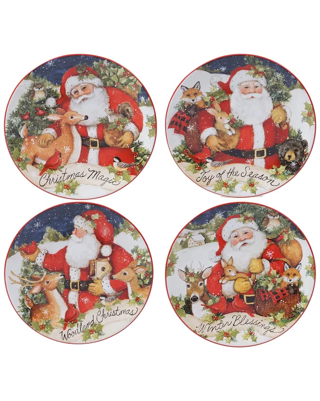 Certified International Magic of Christmas Santa Dessert Plates (Set of 4), image 1 of 1 from Rue La La