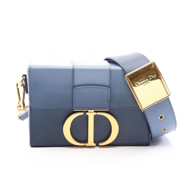 Dior Shoulder Bag 30 Montaigne Box Blue Navy Leather 30 in Navy Leather from The Reluxe