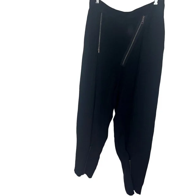 Acne Studios Womens Trousers Pants Size 38 Black Silk Zipper High Rise Tapered Leg in black Silk from Poshmark