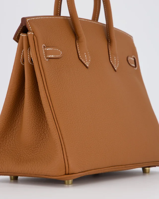 HOT* Hermès Birkin 25 Retourne Bag in Gold Togo leather from Sellier, photo 13 of 21