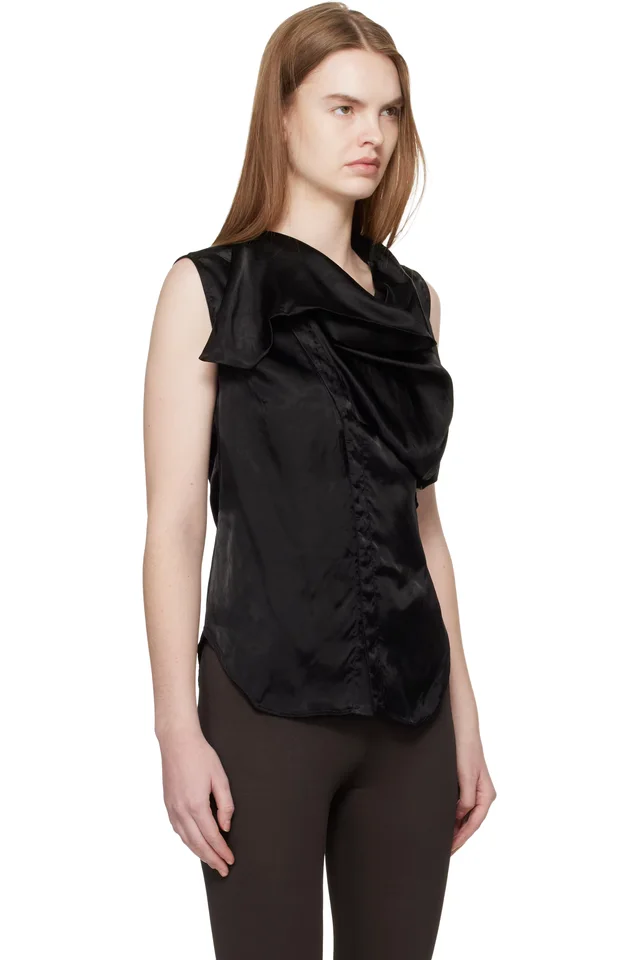 Rick Owens Black Temple SL Island Blouse, photo 2 of 2 from SSENSE