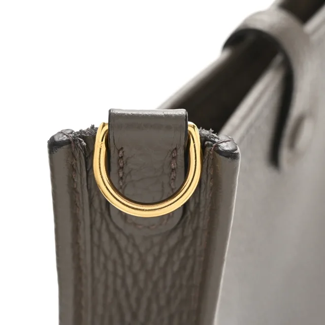 Hermès Taurillon Clemence Evelyne TPM Etain in Taupe Clemence leather from FASHIONPHILE, photo 12 of 13