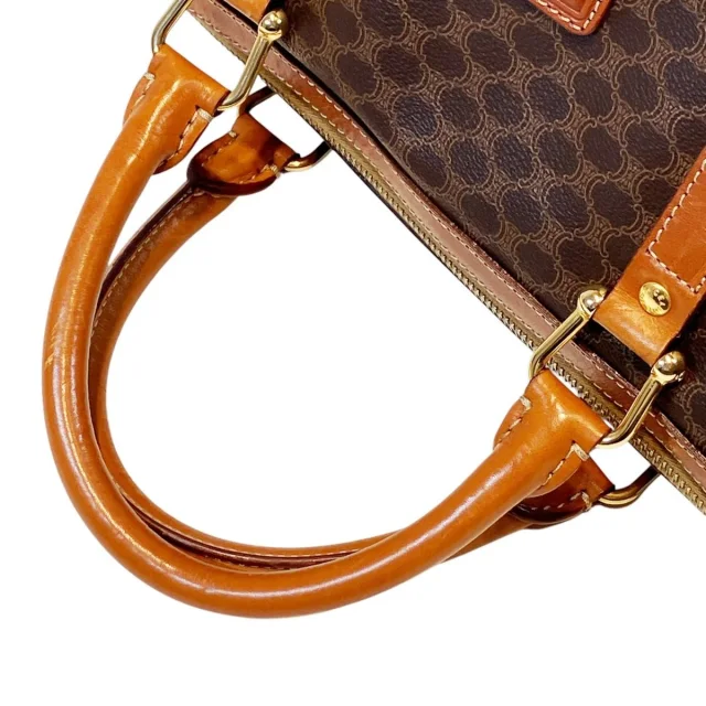 Celine Macadam Coated Canvas Boston Bag in Brown Coated canvas from LuxUness, photo 6 of 9
