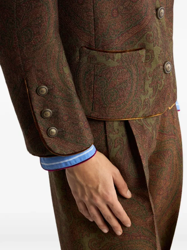 Etro WOOL-BLEND JACQUARD JACKET WITH PAISLEY MOTIF, photo 3 of 3 from SENSER