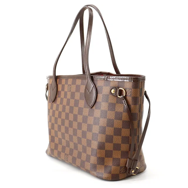 Louis Vuitton Neverfull RedN41359 Damier Ebene Canvas Size PM in Brown Canvas from GALLERY RARE
