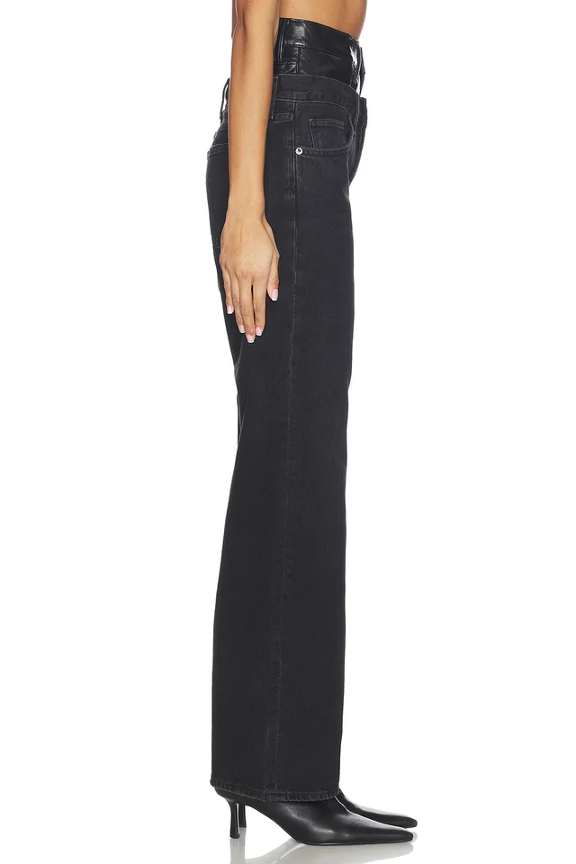 AGOLDE Elson High Rise Loose Jeans in Detox & Raven, photo 3 of 6 from REVOLVE (Canada)