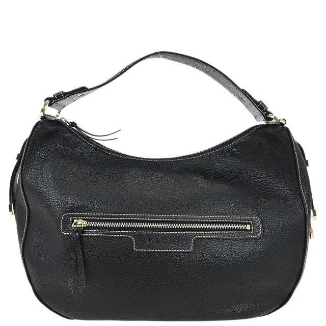 Bvlgari Black Malta Handbag in Black Leather from AMORE Vintage Tokyo