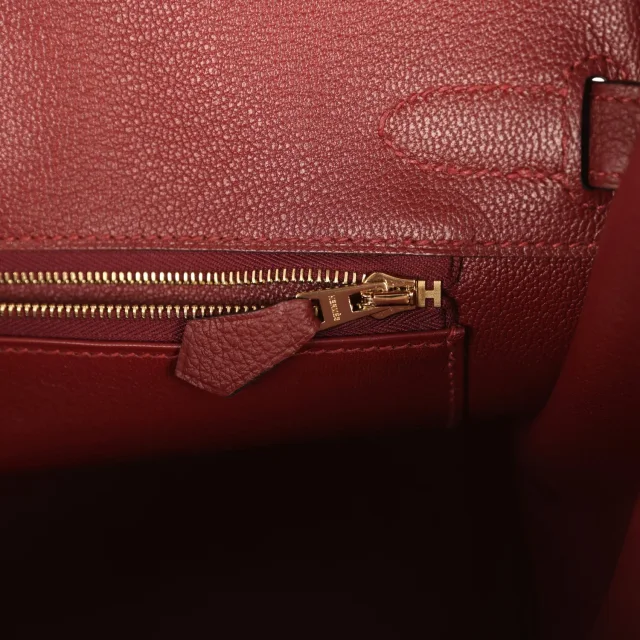 Hermès Birkin 30 Rouge H Togo Gold Hardware in Burgundy Togo from Madison Avenue Couture, photo 9 of 9