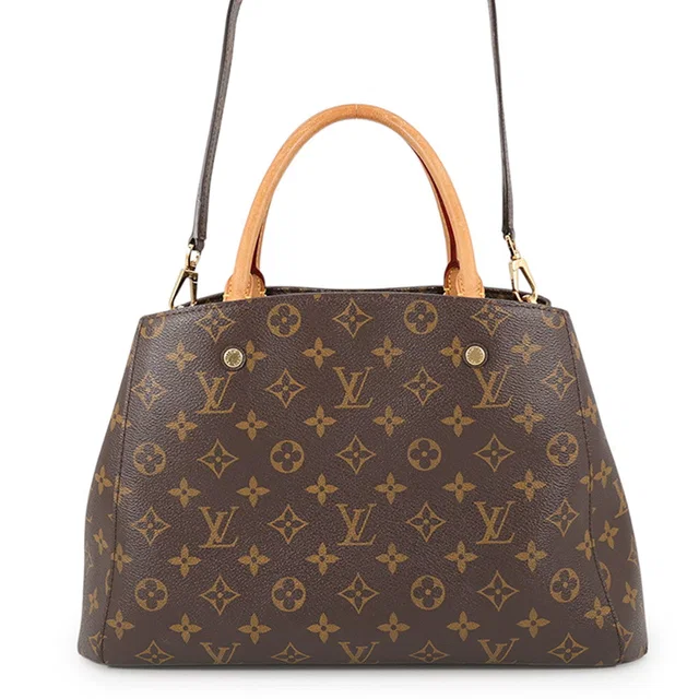 Louis Vuitton Montaigne BrownM41056 Monogram Size MM in Leather from GALLERY RARE