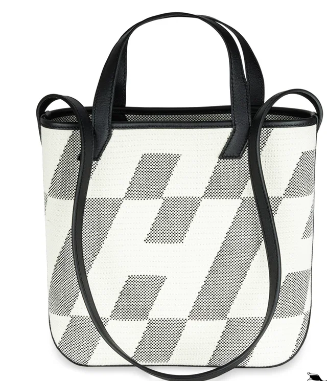 Hermès Black And Ecru Swift Canvas Cabas 27cm Bag in Black Swift leather from HEWI