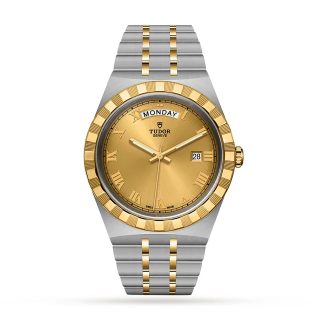 Tudor Royal Date Day 41mm, Steel Case, Champagne Dial from WatchesOfSwitzerland