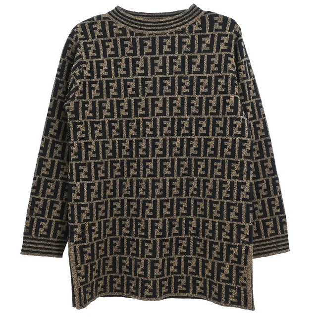 Fendi Top Brown #38 in Brown Wool from AMORE Vintage Tokyo