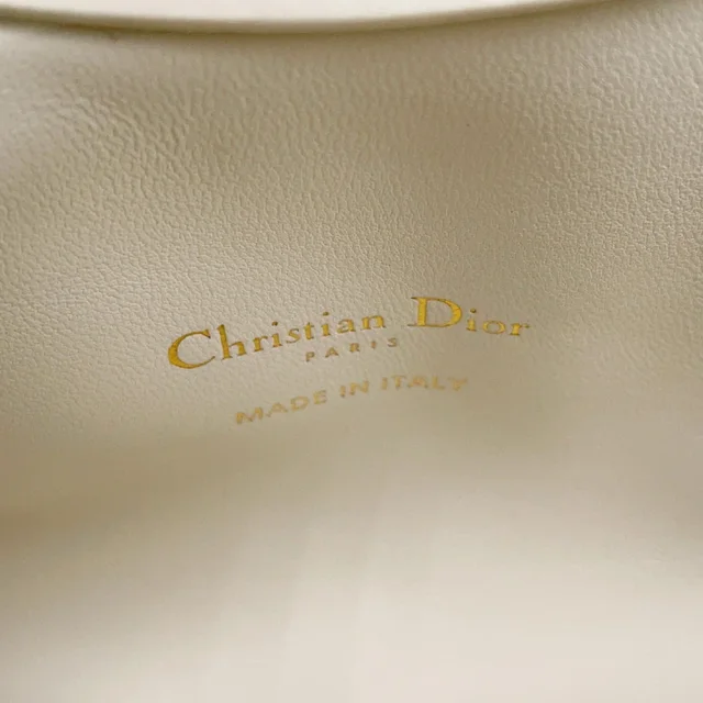 Dior Jolie Top Handle Mini Bag WhiteS3123UNJB Lambskin Faux Pearl in Lambskin from GALLERY RARE, photo 14 of 15