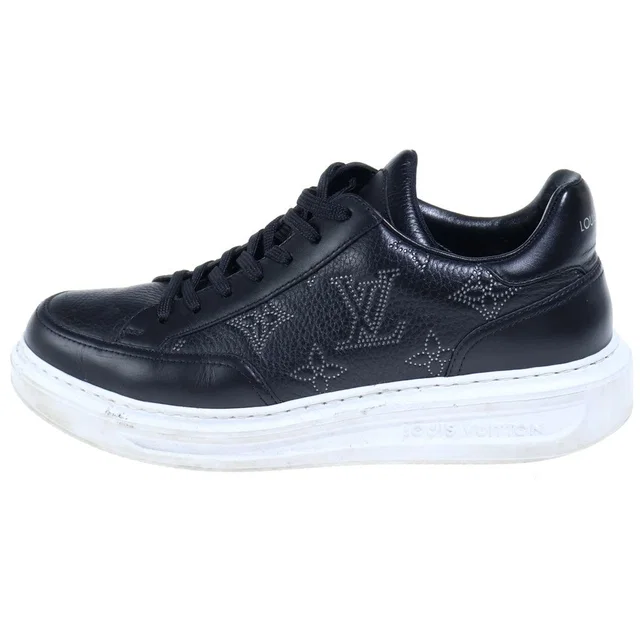 Louis Vuitton Monogram Beverly Hills Line Low Top Sneakers Black in Black from The Reluxe