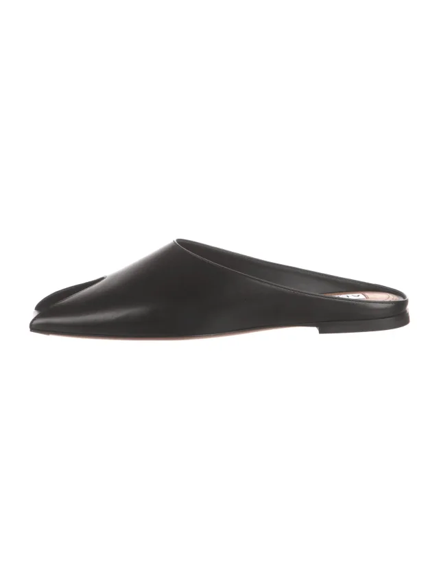 Alaïa Leather Mules in black Leather from The RealReal