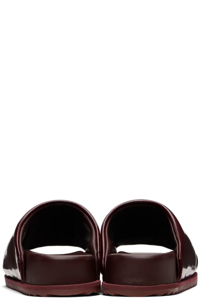 YUME YUME Burgundy Finn Slides, photo 2 of 5 from SSENSE