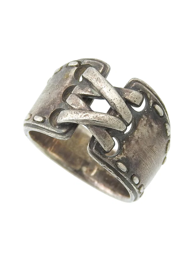 Hermès 925 Mexico Ring #52 Silver in Silver from VINTAGE QOO TOKYO