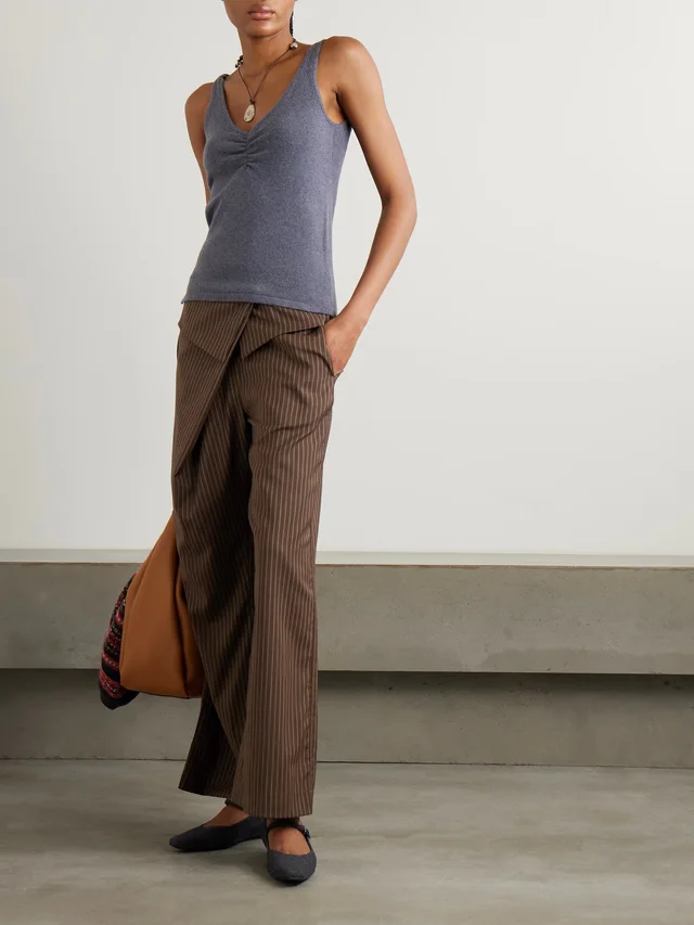 DEIJI STUDIOS Gathered recycled knitted tank in Blue, photo 2 of 2 from NET-A-PORTER (Canada)