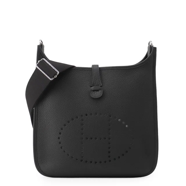 Hermès Evelyne3 Black Taurillon Clemence Size PM in Black Clemence leather from GALLERY RARE