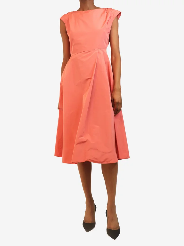 Max Mara Pink sleeveless long dress - size UK 6 in Pink from Sign of the Times